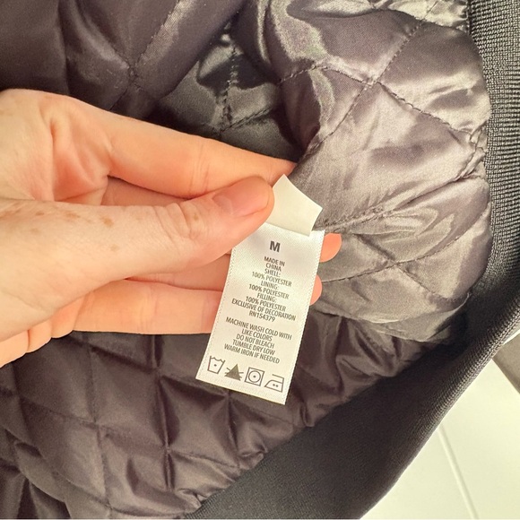 NWT Aeropostale Los Angeles California Bomber Coat Black Women’s M Streetwear - Picture 6 of 7